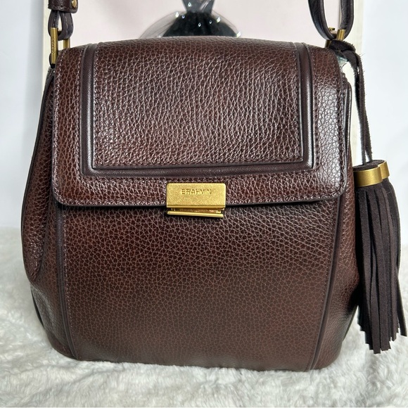 Brahmin Margo Tassel Flap Crossbody Cordoba Chocolate Brown - Picture 3 of 12